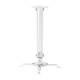 AISENS Soporte Universal Giratorio, Inclinable y Extensible de Techo para Proyector 13.5Kg, Blanco