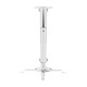 AISENS Soporte Universal Giratorio, Inclinable y Extensible de Techo para Proyector 13.5Kg, Blanco
