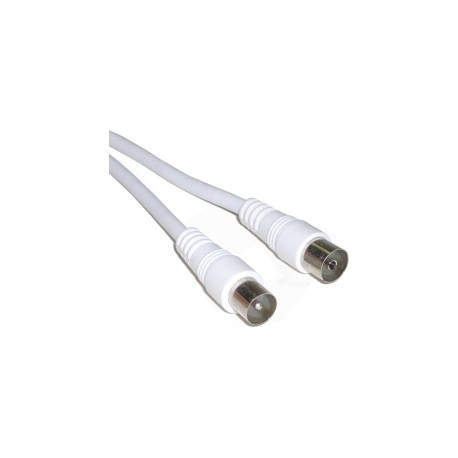 CABLE ANTENA TV LATIGUILLO 1.5M COAXIAL BLANCO