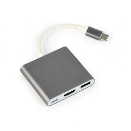 Gembird A-CM-HDMIF-02-SG Adaptador gráfico USB 3840 x 2160 Pixeles Gris