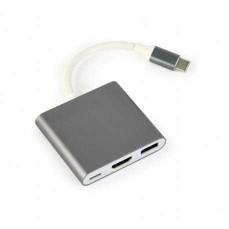Gembird A-CM-HDMIF-02-SG Adaptador gráfico USB 3840 x 2160 Pixeles Gris