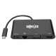 Tripp Lite U444-06N-HV4GUB Adaptador USB 3.1 Gen 1 USB-C, 4K @30Hz - HDMI, VGA, Puerto de Hub USB-A y Gigabit Ethernet, Negro