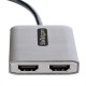 StarTech.com Hub Concentrador MST USB-C a 2 Puertos HDMI - HDMI Doble de 4K a 60Hz
