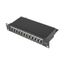 PATCH PANEL LANBERG 12 PUERTOS 1U 10 CAT.6 BLINDADO NEGRO