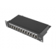 PATCH PANEL LANBERG 12 PUERTOS 1U 10 CAT.6 BLINDADO NEGRO