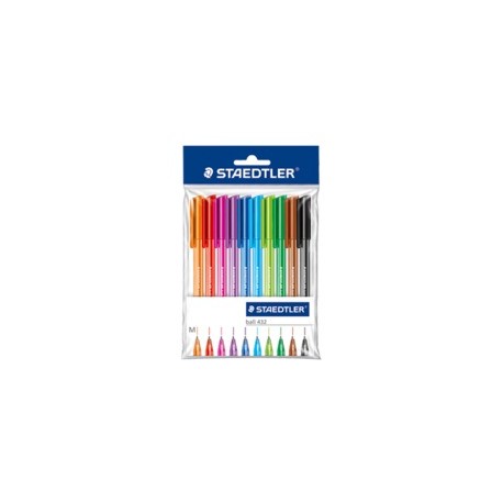 Staedtler ball 432 Negro, Azul, Marrón, Verde, Azul claro, Verde claro, Magenta, Naranja, Rojo, Violeta Bolígrafo 10 pieza(s)
