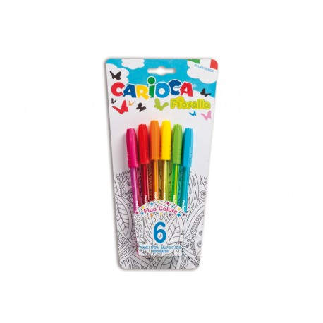 Carioca Fiorella Multi Bolígrafo 6 pieza(s)