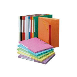 Exacompta 3 flap folder with label, A4 Red Rojo