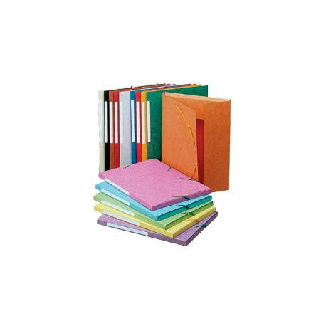 Exacompta 3 flap folder with label, A4 Red Rojo