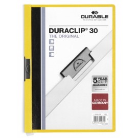 Durable Duraclip 30 archivador PVC Transparente, Amarillo