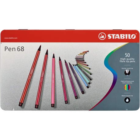 STABILO Pen 68 rotulador Medio Multicolor 50 pieza(s)