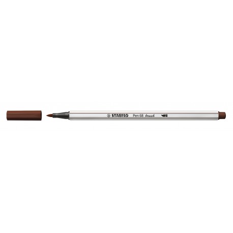STABILO Pen 68 brush rotulador Medio Marrón 1 pieza(s)