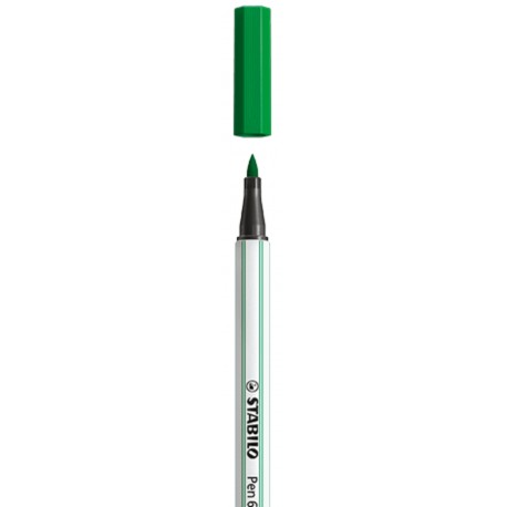 STABILO Pen 68 brush rotulador Verde 1 pieza(s)