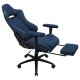 Aerocool ROYALCOBABL Silla Gaming Premium Ergonómica Reposapiernas Tecnología Aeroweave Azul
