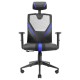 Mars Gaming MGC-ERGO Azul Silla Gaming Ergonómica Malla Transpirable Soporte Ajustable Cervical + Lumbar + Reposabrazos