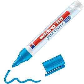 Edding 95 Glass marcador 1 pieza(s) Punta redonda Azul