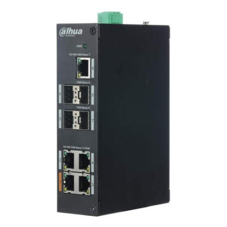 (DH-PFS3409-4GT-V2) SWITCH POE 4 PUERTOS 10/100/1000 +1 UPLINK GIGABIT +4SFP 96W 802.3AT LAYER 2