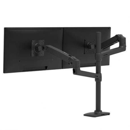 Ergotron LX Series LX Dual Stacking Arm, Tall Pole, Matte Black 101,6 cm (40'') Abrazadera Negro - 45-509-224