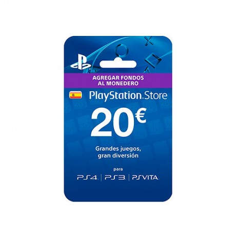 TARJETA PREPAGO 20€  PSN PLAYSTATION