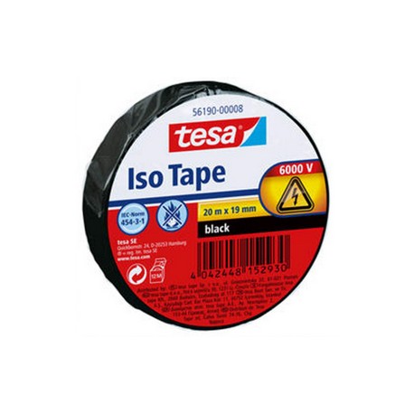 TESA 56190-00008 cinta adhesiva 20 m Negro