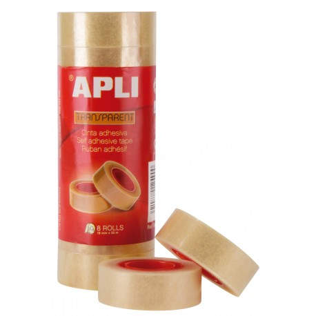 APLI 12490 cinta adhesiva 33 m Transparente