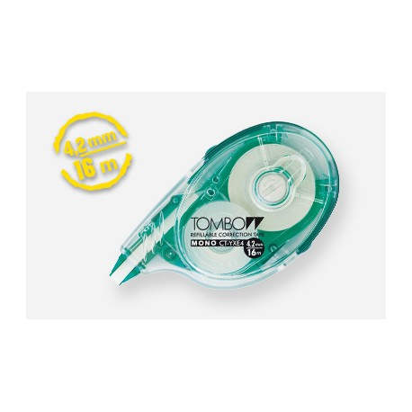 Tombow Mono YXE corrección de películo/cinta 16 m Verde, Transparente, Blanco