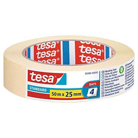 TESA 05086-00000-02 cintas de pintar 50 m Cinta de pintor multiusos Apto para uso en interior