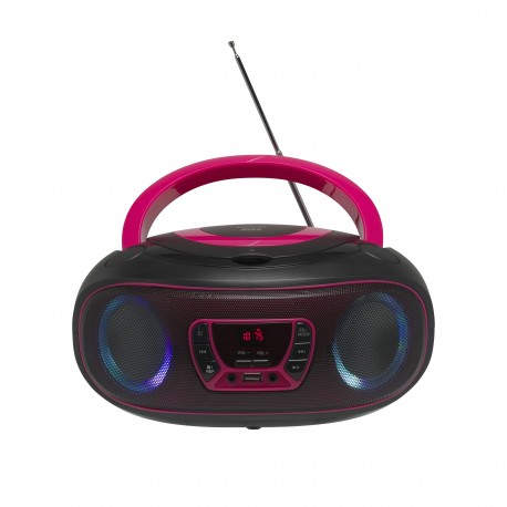 Denver Electronics TCL-212BT PINK Portable CD player Negro, Rosa