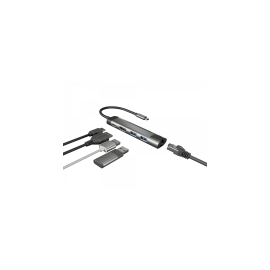 ADAPTADOR 5 IN 1 USB-C  NATEC FOWLER GO 2X USB 3.0 HUB, HDMI 4K, USB-C PD - NMP-1985