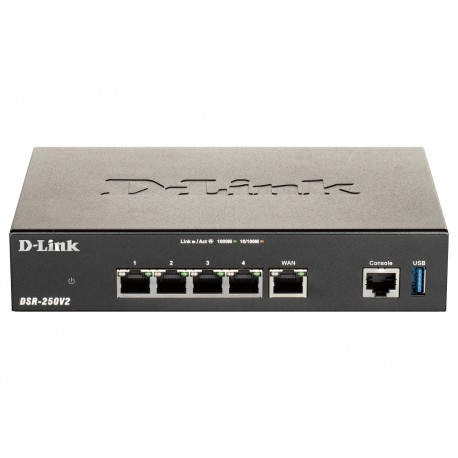 D-Link DSR-250V2 router inalámbrico Gigabit Ethernet Negro