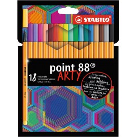 STABILO Point 88 ARTY rotulador de punta fina Colores surtidos 18 pieza(s) - 1064109