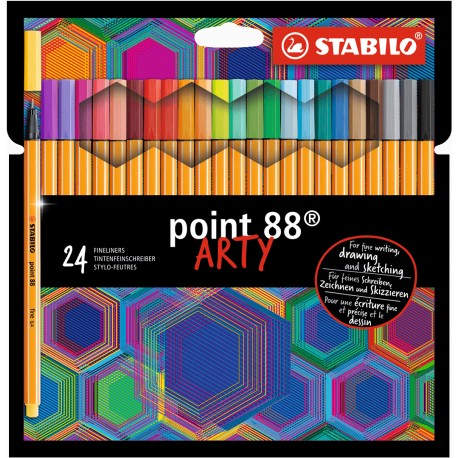 STABILO point 88 ARTY rotulador de punta fina Multicolor 24 pieza(s) - 1064172