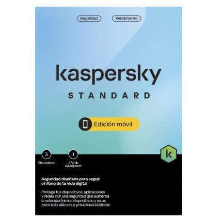 ANTIVIRUS KASPERKSY MOBILE 3 DISPOSITIVOS 1 AÑO