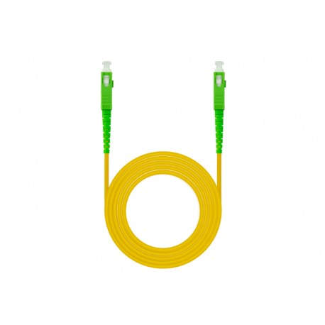 CABLE DE FIBRA OPTICA SC/APC A SC/APC SIMPLEX LSZH 60 M AMARILLO NANOCABLE