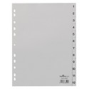 Durable 651210 lengüeta de índice Separador numérico con pestaña Polipropileno (PP) Gris