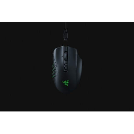 Razer Naga V2 Pro ratón mano derecha RF Wireless + Bluetooth + USB Type-C Óptico 30000 DPI