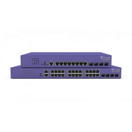 Extreme networks ExtremeSwitching X435 Gestionado Gigabit Ethernet (10/100/1000) Energía sobre Ethernet (PoE) 1U Violeta