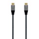 AISENS Cable USB 3.2 Gen2x2 Aluminio 20Gbps 8K@30Hz 5A 100W E-Mark, Tipo USB-C/M-USB-C/M, Gris, 0.6 m