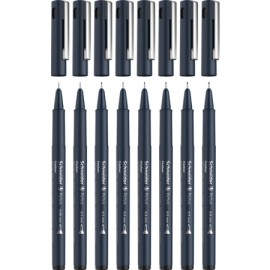 Schneider Schreibgeräte Pictus rotulador de punta fina Negro 8 pieza(s)