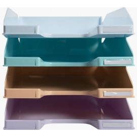 Exacompta 113296S Poliestireno (PS) Azul, Color menta, Naranja, Violeta