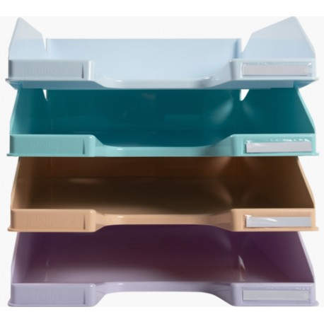 Exacompta 113296S Poliestireno (PS) Azul, Color menta, Naranja, Violeta