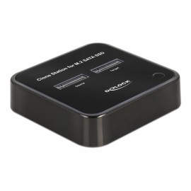 DeLOCK 64178 base de conexión para disco duro USB 3.2 Gen 2 (3.1 Gen 2) Type-C Negro