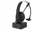 Celly SWHEADSETMONO Auriculares Inalámbrico Diadema Oficina/Centro de llamadas Bluetooth Base de carga Negro