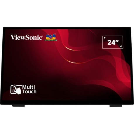 Viewsonic TD2465 pantalla de señalización Panel plano interactivo 61 cm (24'') LED 250 cd / m² Full HD Negro Pantalla táctil