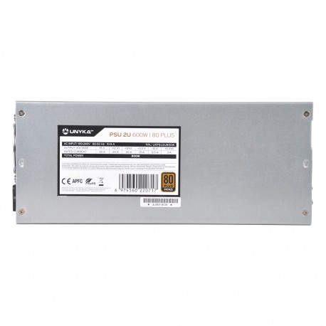 UNYKAch Fuente de Alimentación 2U 600W 80 Plus Bronce