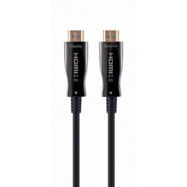 Gembird CCBP-HDMI-AOC-30M-02 cable HDMI HDMI tipo A (Estándar) Negro