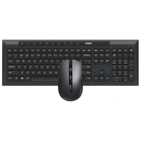 Rapoo 8210M teclado Ratón incluido Bluetooth QWERTY Negro