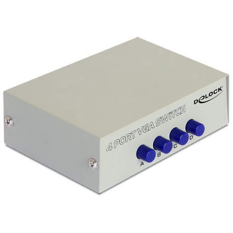 DELOCK Conmutador VGA de 4 Puertos 87635