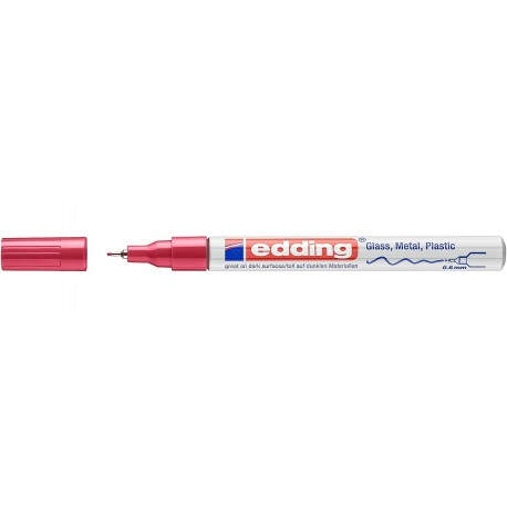 Edding 780 marcador permanente Fibre tip Rojo 1 pieza(s)