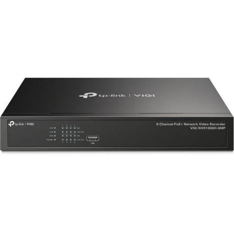 TP-Link VIGI NVR1008H-8MP Grabadore de vídeo en red (NVR) Negro